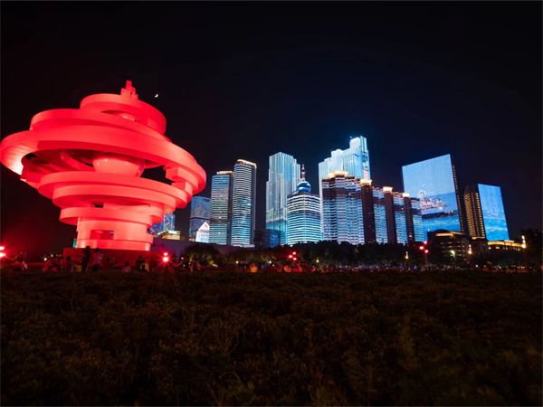 青島夜市美食街實拍