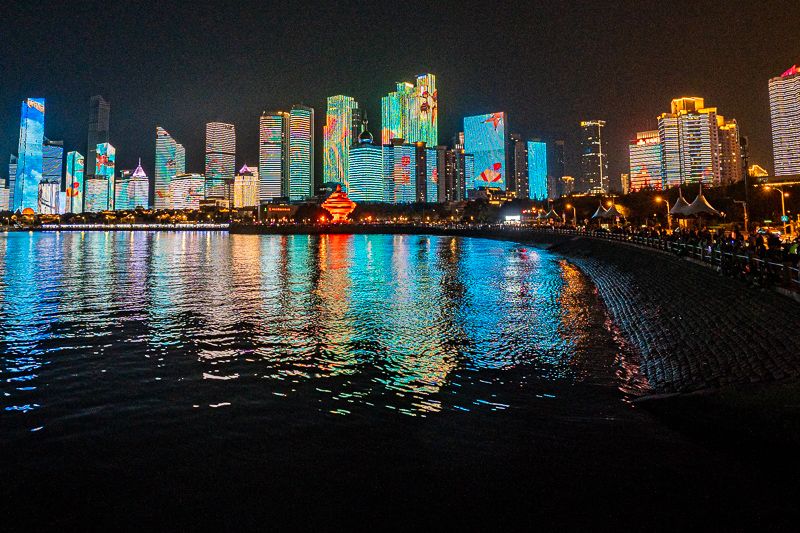 青島夜市美食街實拍