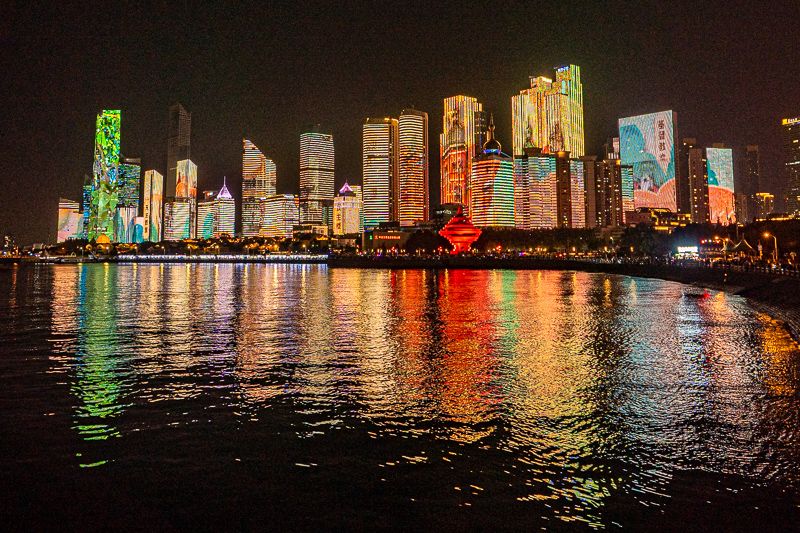 青島夜市美食街實拍
